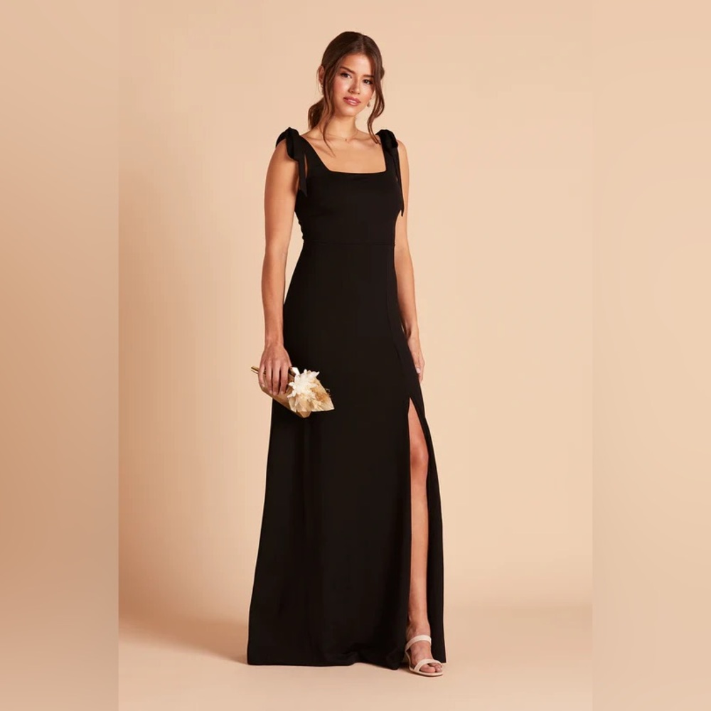 Alex Convertible Dress in Crepe Black. Birdy Grey Black Bridesmaids dress